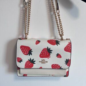 Coach Klare Crossbody With Wild Strawberry Print